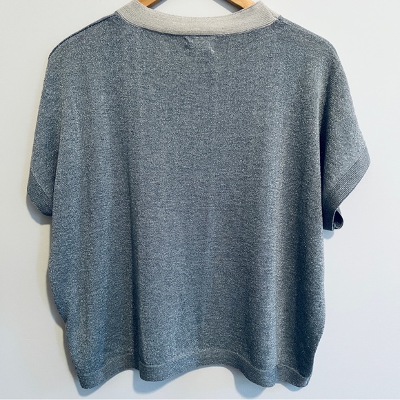 ❤️Anthropologie Numph EUC never worn silver sparkling top size M - Picture 2 of 6